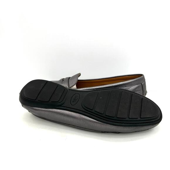 Coach women’s pewter penny loafer flats shoes - Picture 10 of 12